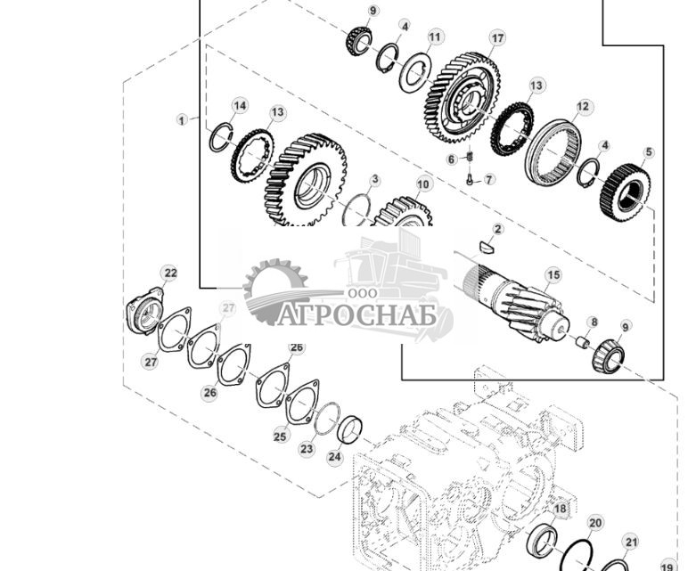 Вал-шестерня трансмиссии, шестерни и подшипники, 25 kmh - ST829810 207.jpg